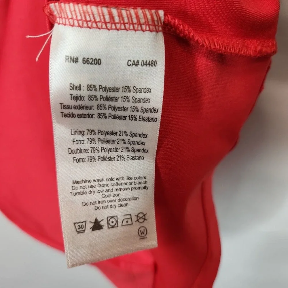 Asics Red and Black Criss Cross Strappy Athletic Tank Top Activewear - Medium - Picture 6 of 6